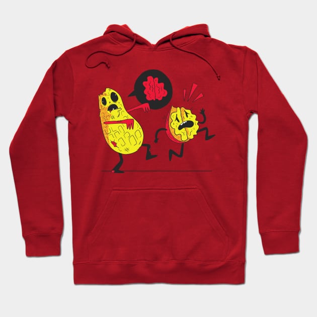 Zombie Peanut Brains Hoodie by vexeltees